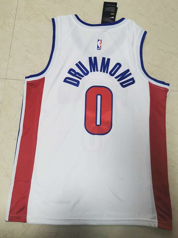 20/21 Detroit Pistons DRUMMOND #0 White Basketball Jersey (Stitched)