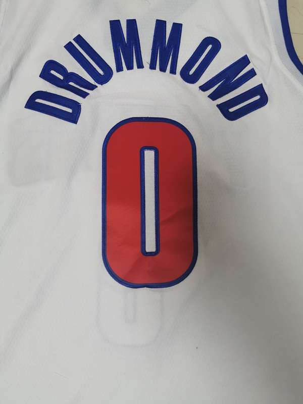 20/21 Detroit Pistons DRUMMOND #0 White Basketball Jersey (Stitched)