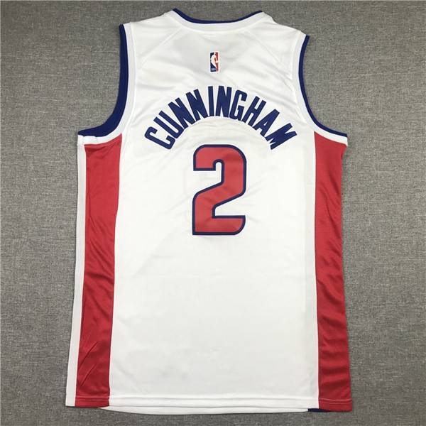 20/21 Detroit Pistons CUNNINGHAM #2 White Basketball Jersey (Stitched)