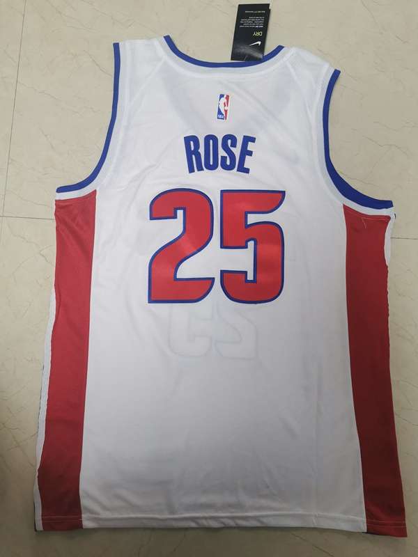 20/21 Detroit Pistons ROSE #25 White Basketball Jersey (Stitched)