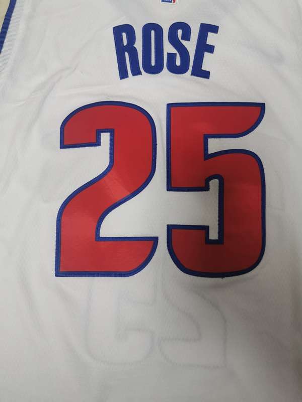 20/21 Detroit Pistons ROSE #25 White Basketball Jersey (Stitched)