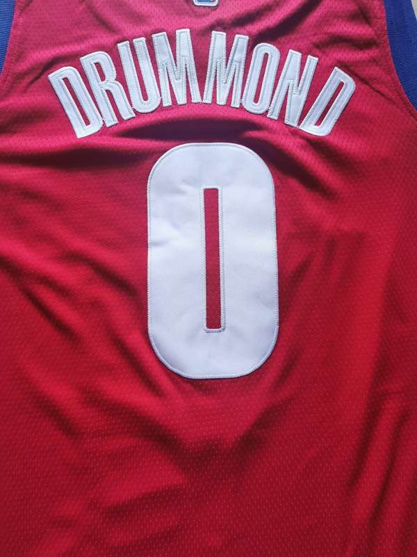 2020 Detroit Pistons DRUMMOND #0 Red City Basketball Jersey (Stitched)