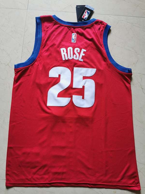 2020 Detroit Pistons ROSE #25 Red City Basketball Jersey (Stitched)