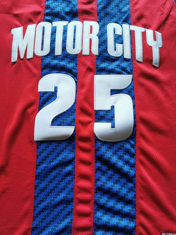 2020 Detroit Pistons ROSE #25 Red City Basketball Jersey (Stitched)