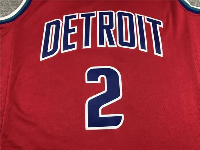 21/22 Detroit Pistons CUNNINGHAM #2 Red City Basketball Jersey (Stitched)