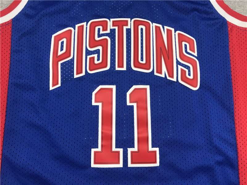 1988/89 Detroit Pistons THOMAS #11 Blue Classics Basketball Jersey (Stitched)