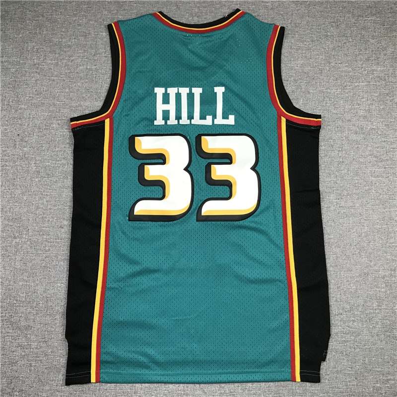 1998/99 Detroit Pistons HILL #33 Green Classics Basketball Jersey (Stitched)