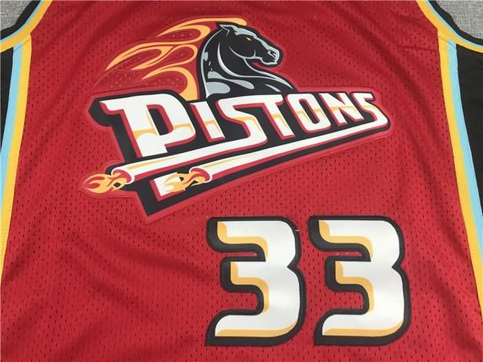 1998/99 Detroit Pistons HILL #33 Red Classics Basketball Jersey (Stitched)