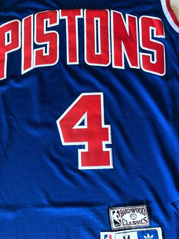 Detroit Pistons DUMARS #4 Blue Classics Basketball Jersey (Stitched)