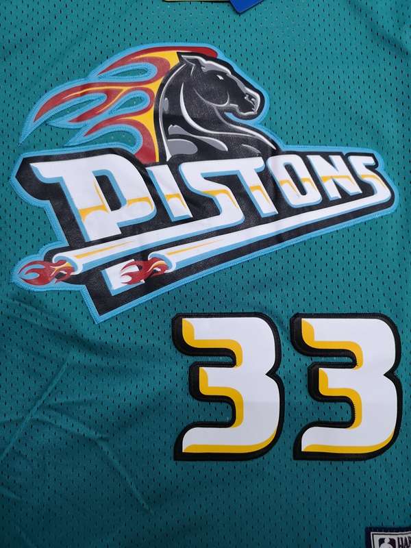 Detroit Pistons HILL #33 Green Classics Basketball Jersey (Stitched)