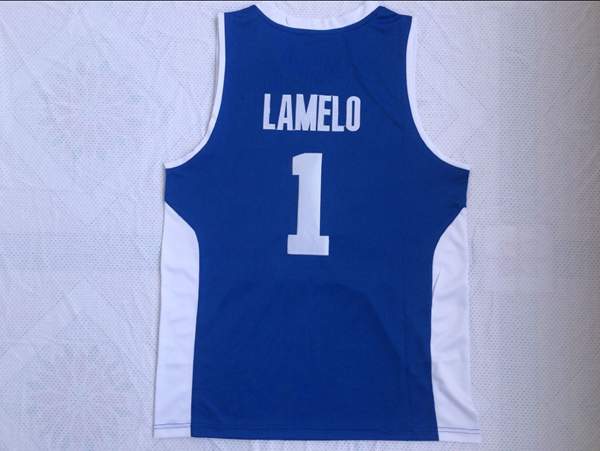 Europe Player LAMELO #1 Blue Basketball Jersey (Stitched)