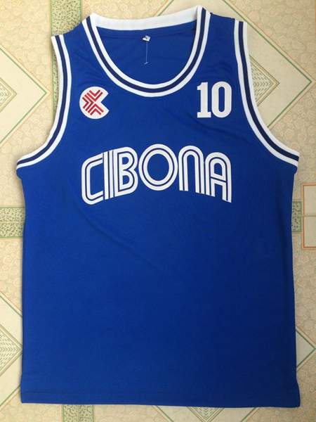 Cibona PETROVIC #10 Blue Basketball Jersey (Stitched)
