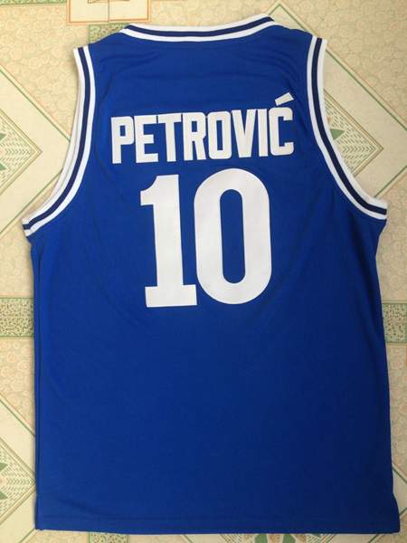 Cibona PETROVIC #10 Blue Basketball Jersey (Stitched)