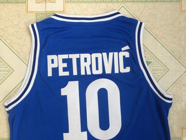 Cibona PETROVIC #10 Blue Basketball Jersey (Stitched)