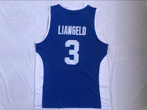 Europe Player LIANGELO #3 Blue Basketball Jersey (Stitched)