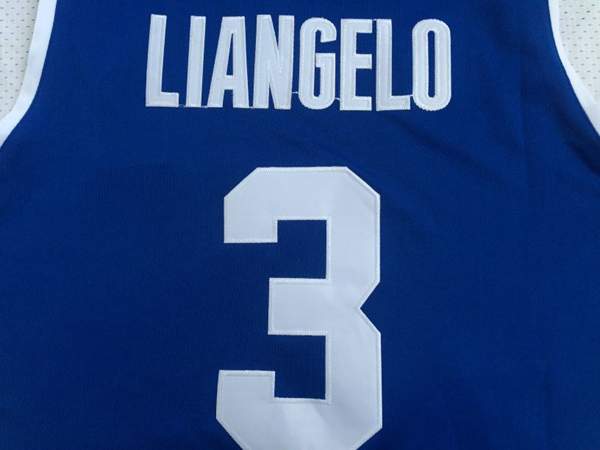 Europe Player LIANGELO #3 Blue Basketball Jersey (Stitched)