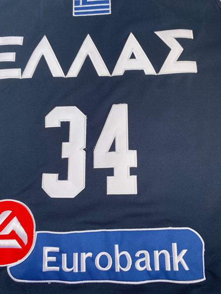 Greece ANTETOKOUNMPO G. #34 Dark Blue Basketball Jersey (Stitched)