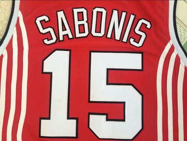 CCCP SABONIS #15 Red Basketball Jersey (Stitched)