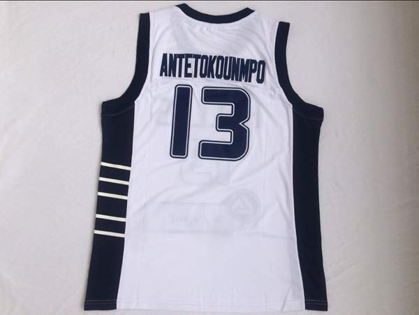 Greece ANTETOKOUNMPO #13 White Basketball Jersey (Stitched)