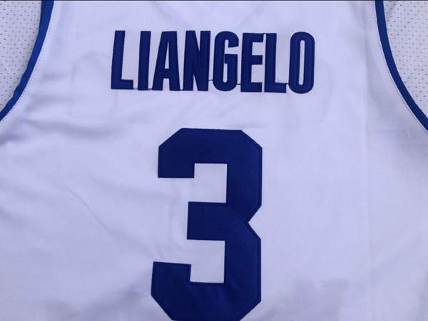 Europe Player LIANGELO #3 White Basketball Jersey (Stitched)