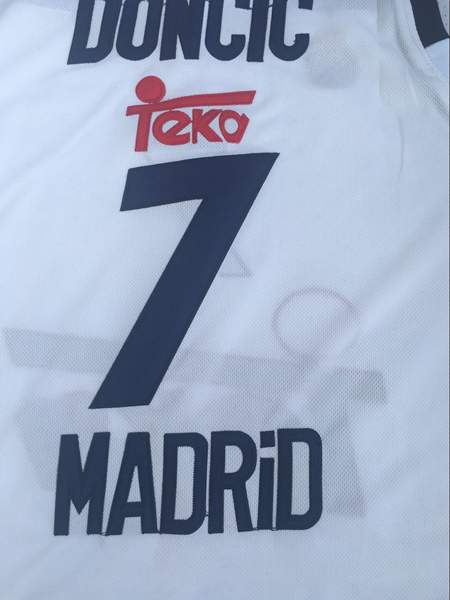 Real Madrid DONCIC #7 White Basketball Jersey 02 (Stitched)