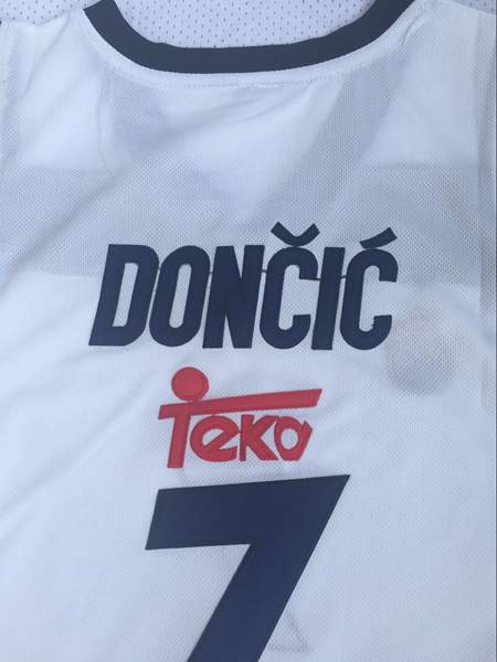 Real Madrid DONCIC #7 White Basketball Jersey 02 (Stitched)