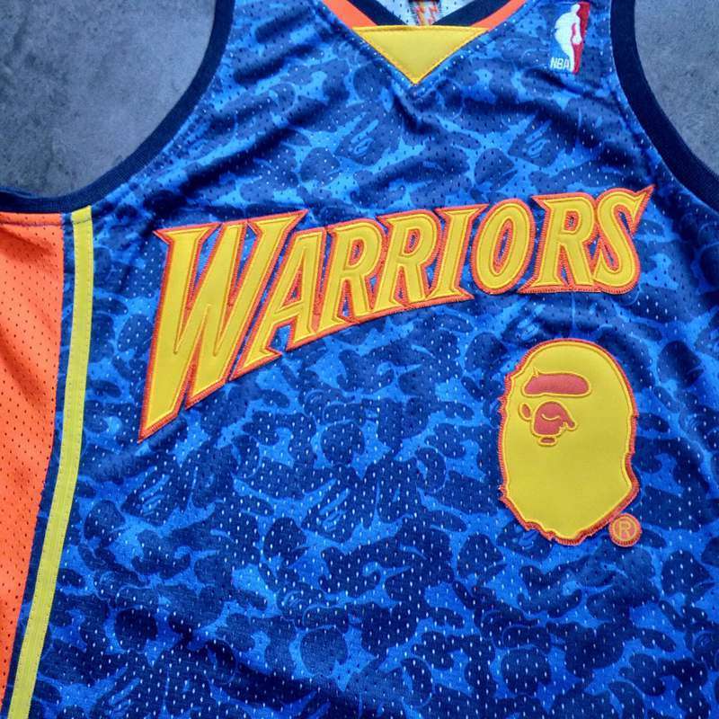 2009/10 Golden State Warriors BAPE #93 Dark Blue Classics Basketball Jersey (Closely Stitched)