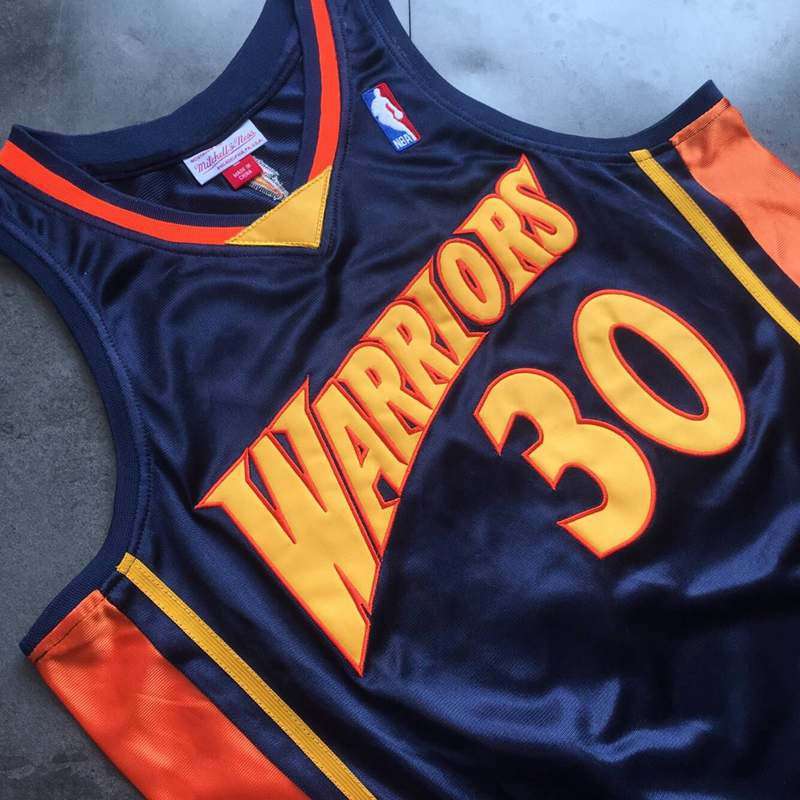 2009/10 Golden State Warriors CURRY #30 Dark Blue Classics Basketball Jersey (Closely Stitched)