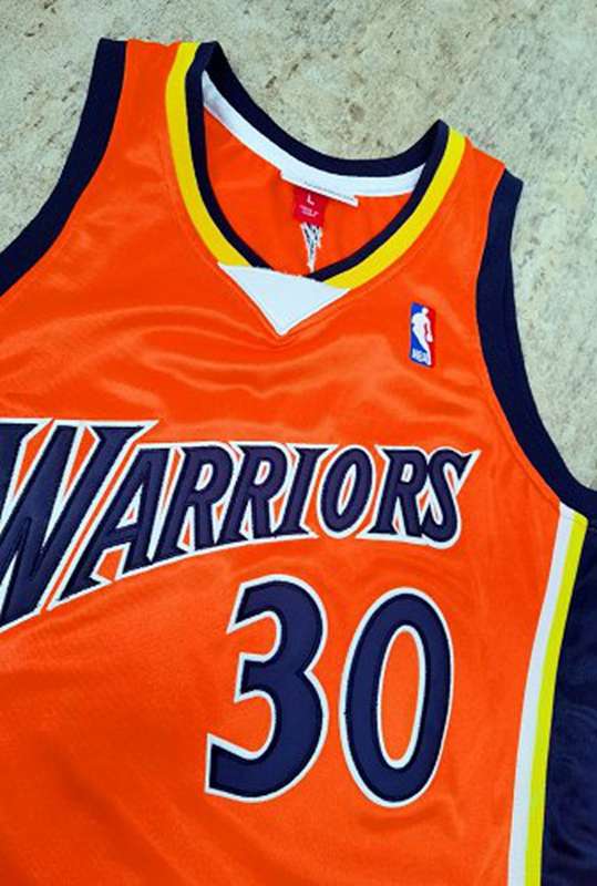 2009/10 Golden State Warriors CURRY #30 Orange Classics Basketball Jersey (Closely Stitched)