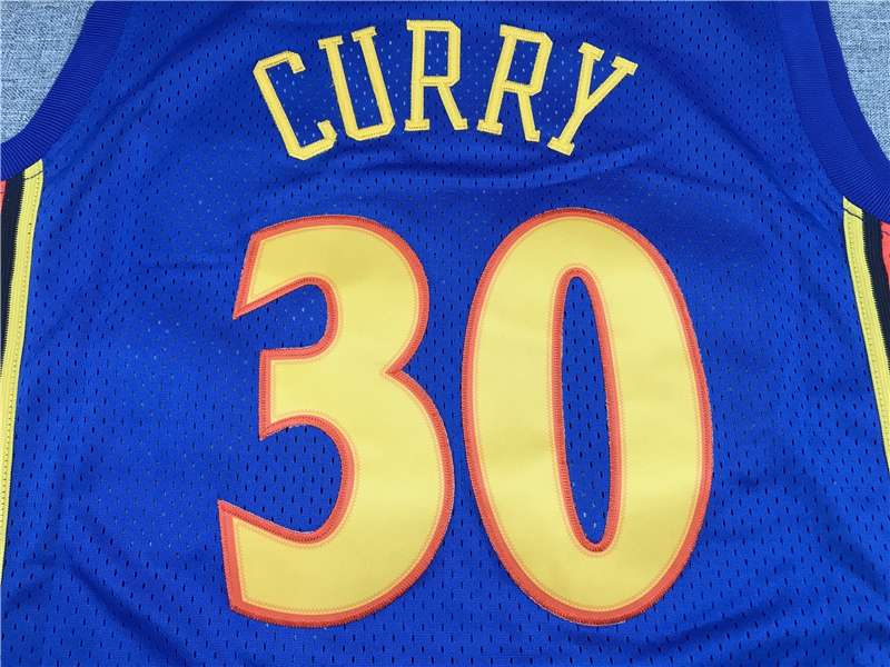 2009/10 Golden State Warriors CURRY #30 Blue Classics Basketball Jersey (Stitched)