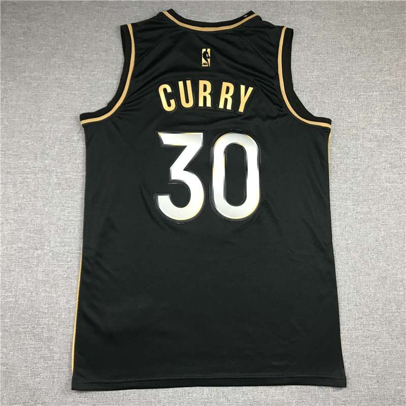 20/21 Golden State Warriors CURRY #30 Black Gold Basketball Jersey (Stitched)