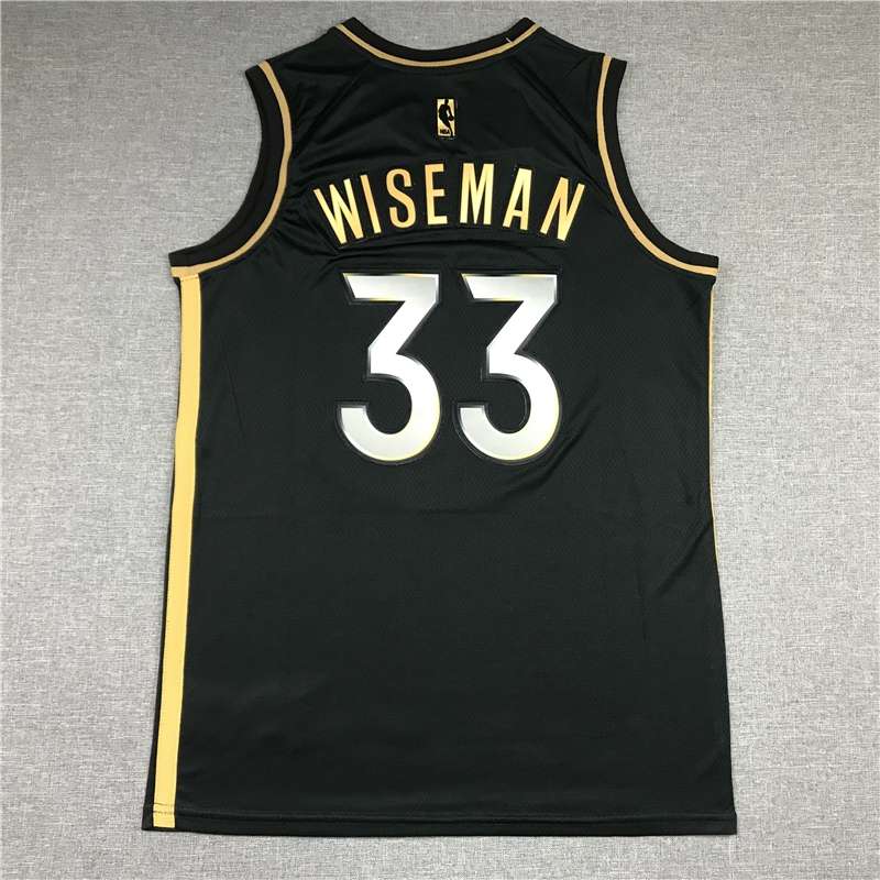 20/21 Golden State Warriors WISEMAN #33 Black Gold Basketball Jersey (Stitched)