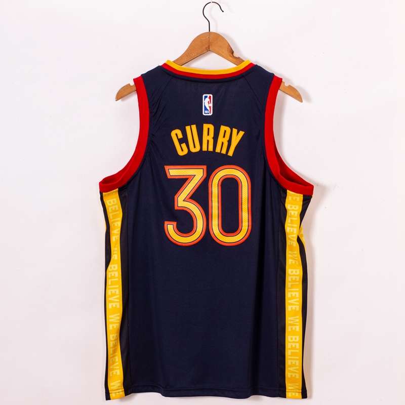 20/21 Golden State Warriors CURRY #30 Dark Blue City Basketball Jersey (Stitched)