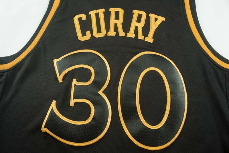 2020 Golden State Warriors CURRY #30 Black Gold Basketball Jersey (Stitched)