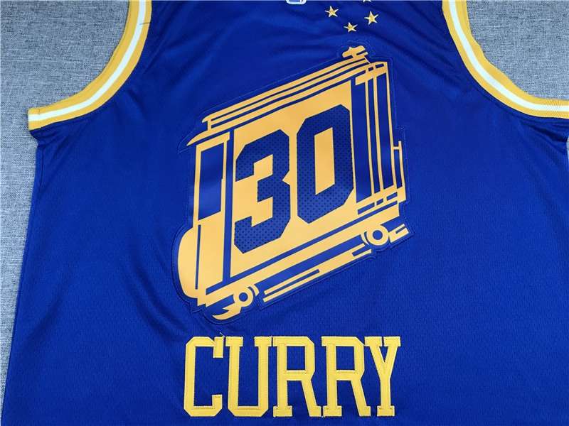 2020 Golden State Warriors CURRY #30 Blue City Basketball Jersey (Stitched)