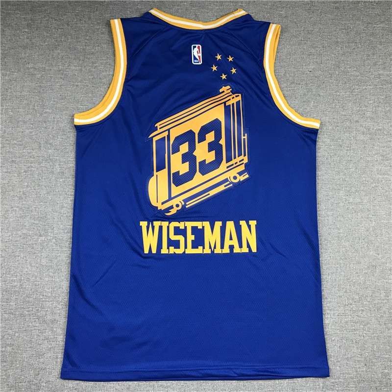 2020 Golden State Warriors WISEMAN #33 Blue City Basketball Jersey (Stitched)