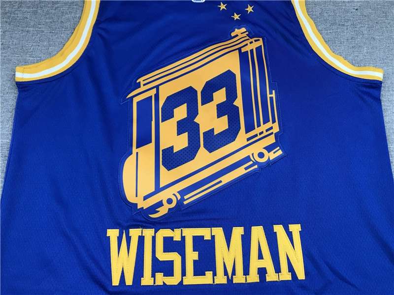 2020 Golden State Warriors WISEMAN #33 Blue City Basketball Jersey (Stitched)