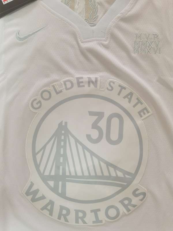 2020 Golden State Warriors CURRY #30 White MVP Basketball Jersey (Stitched)