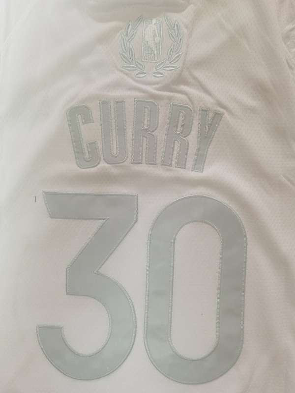 2020 Golden State Warriors CURRY #30 White MVP Basketball Jersey (Stitched)