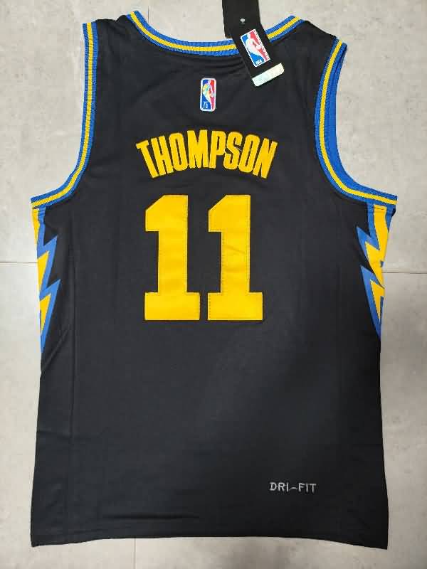 21/22 Golden State Warriors THOMPSON #11 Black City Basketball Jersey (Stitched)