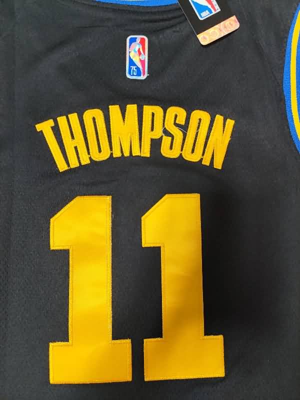 21/22 Golden State Warriors THOMPSON #11 Black City Basketball Jersey (Stitched)