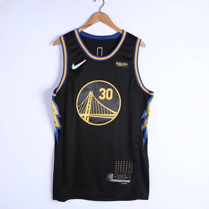 21/22 Golden State Warriors CURRY #30 Black City Basketball Jersey (Stitched)