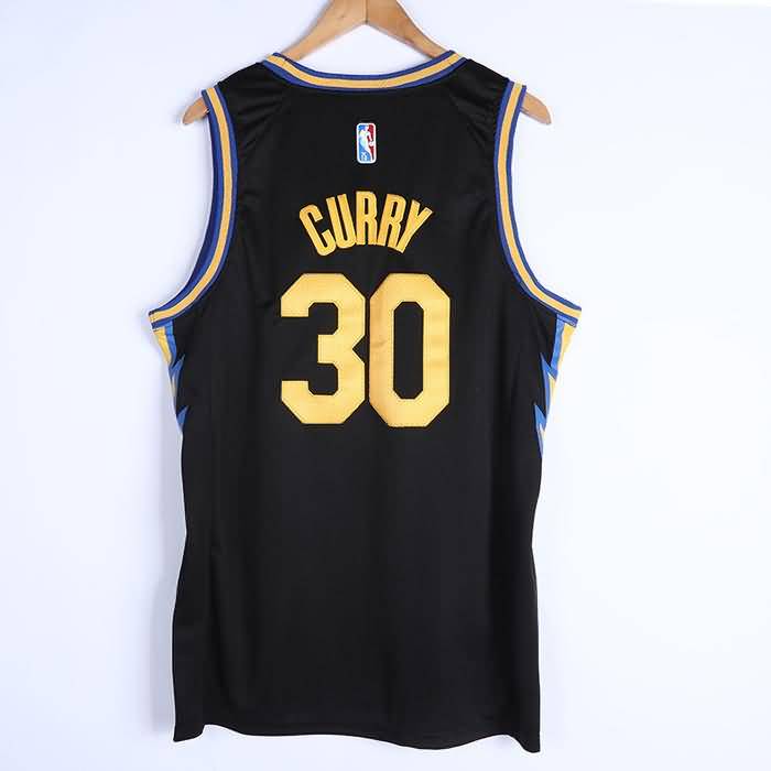 21/22 Golden State Warriors CURRY #30 Black City Basketball Jersey (Stitched)