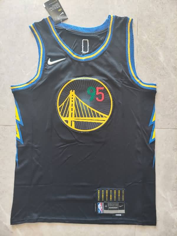 21/22 Golden State Warriors TOSCANO #95 Black City Basketball Jersey (Stitched)