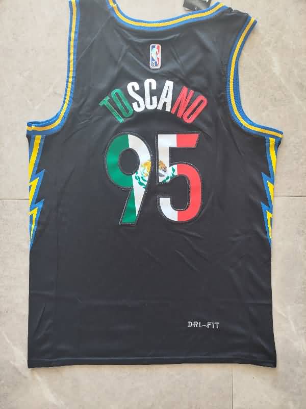 21/22 Golden State Warriors TOSCANO #95 Black City Basketball Jersey (Stitched)