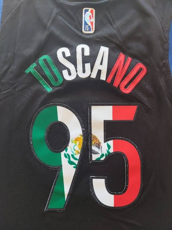 21/22 Golden State Warriors TOSCANO #95 Black City Basketball Jersey (Stitched)