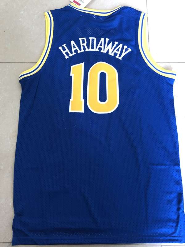 1990/91 Golden State Warriors HARDAWAY #10 Blue Classics Basketball Jersey (Stitched)