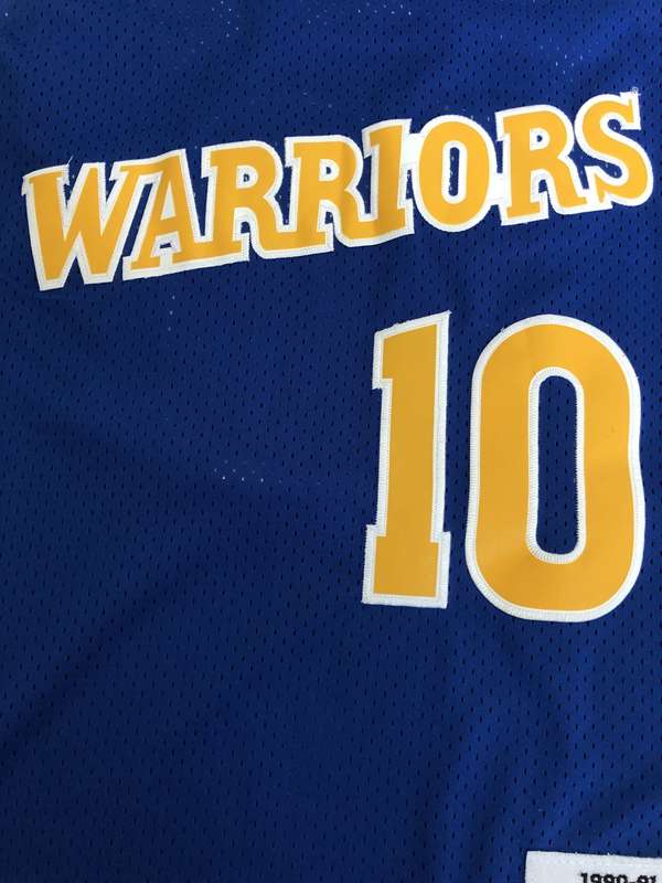 1990/91 Golden State Warriors HARDAWAY #10 Blue Classics Basketball Jersey (Stitched)