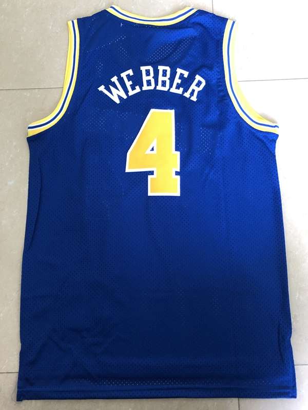 1993/94 Golden State Warriors WEBBER #4 Blue Classics Basketball Jersey (Stitched)