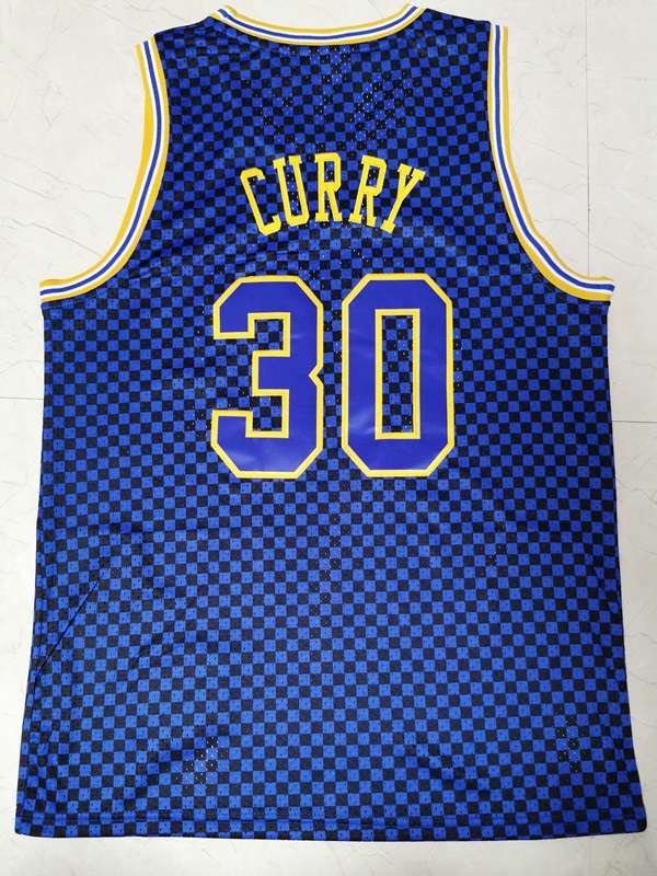 Golden State Warriors CURRY #30 Blue Classics Basketball Jersey (Stitched)